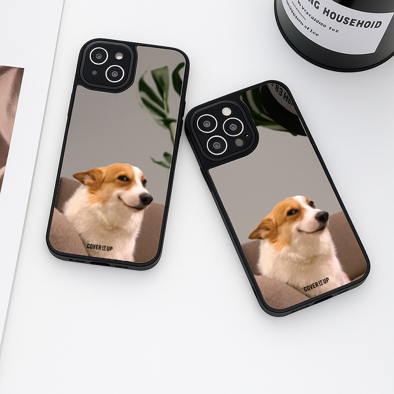 Sneaky Corgi Mirror Phone Case