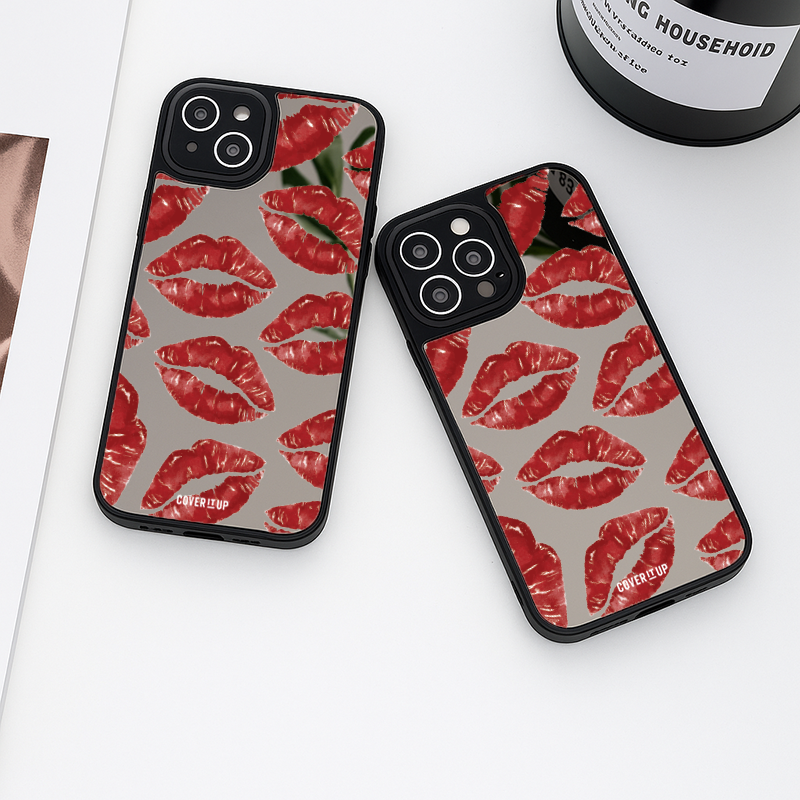 Crimson Lips Mirror Phone Case
