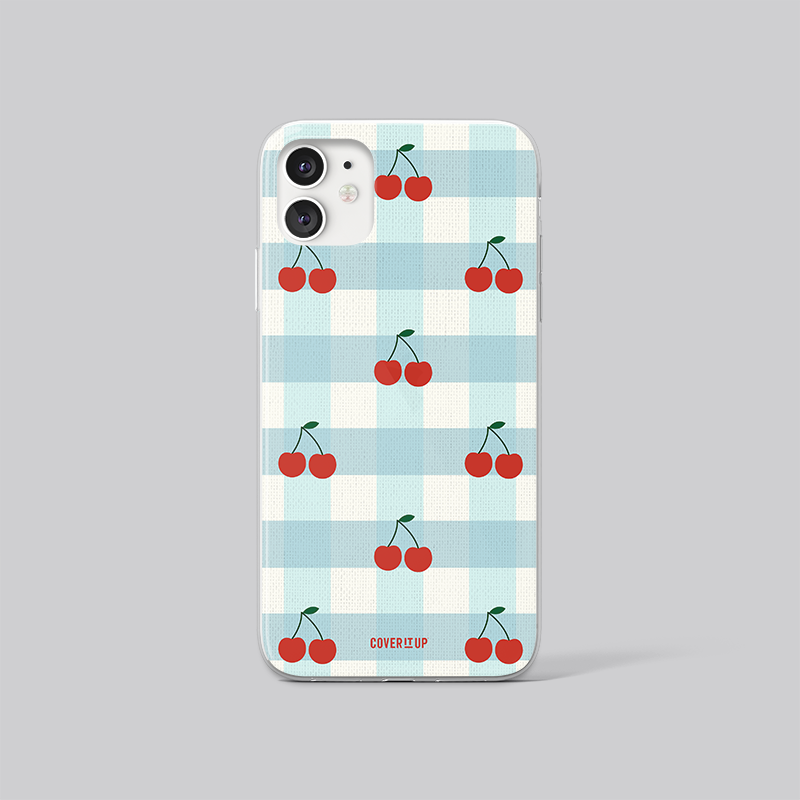 Cherry Gingham Clear Case