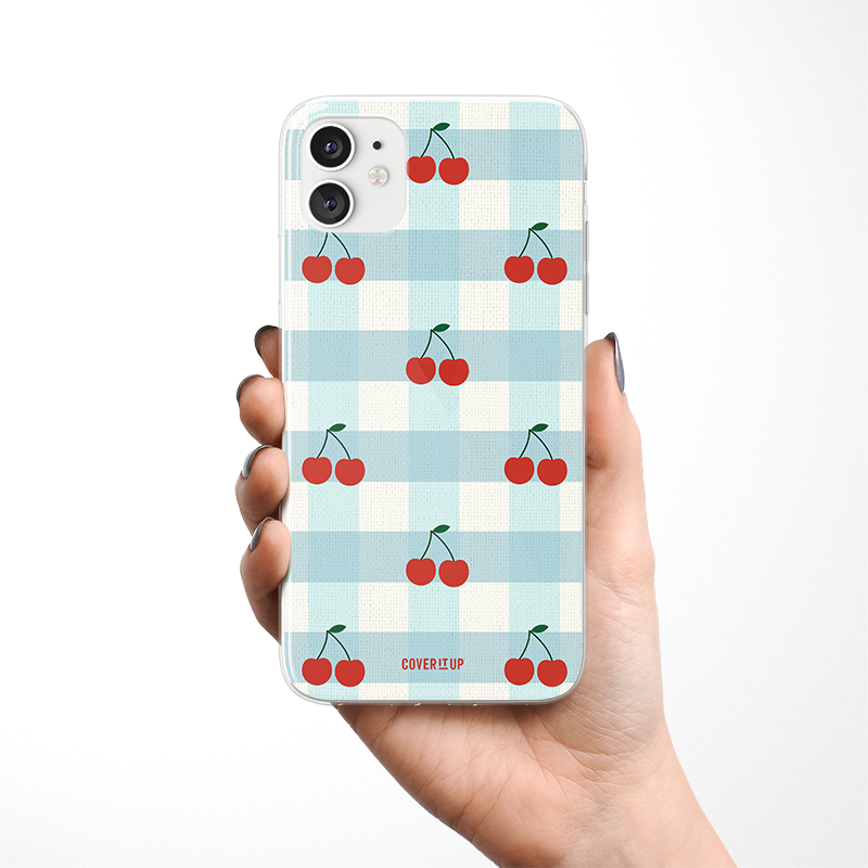 Cherry Gingham Clear Case