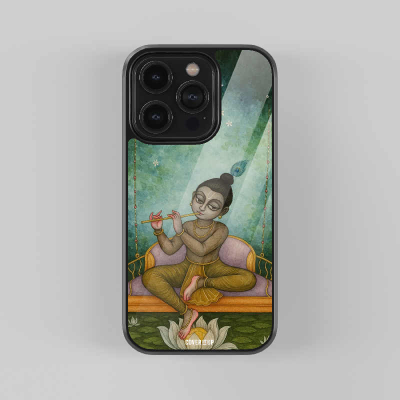 Krishna art Glass case