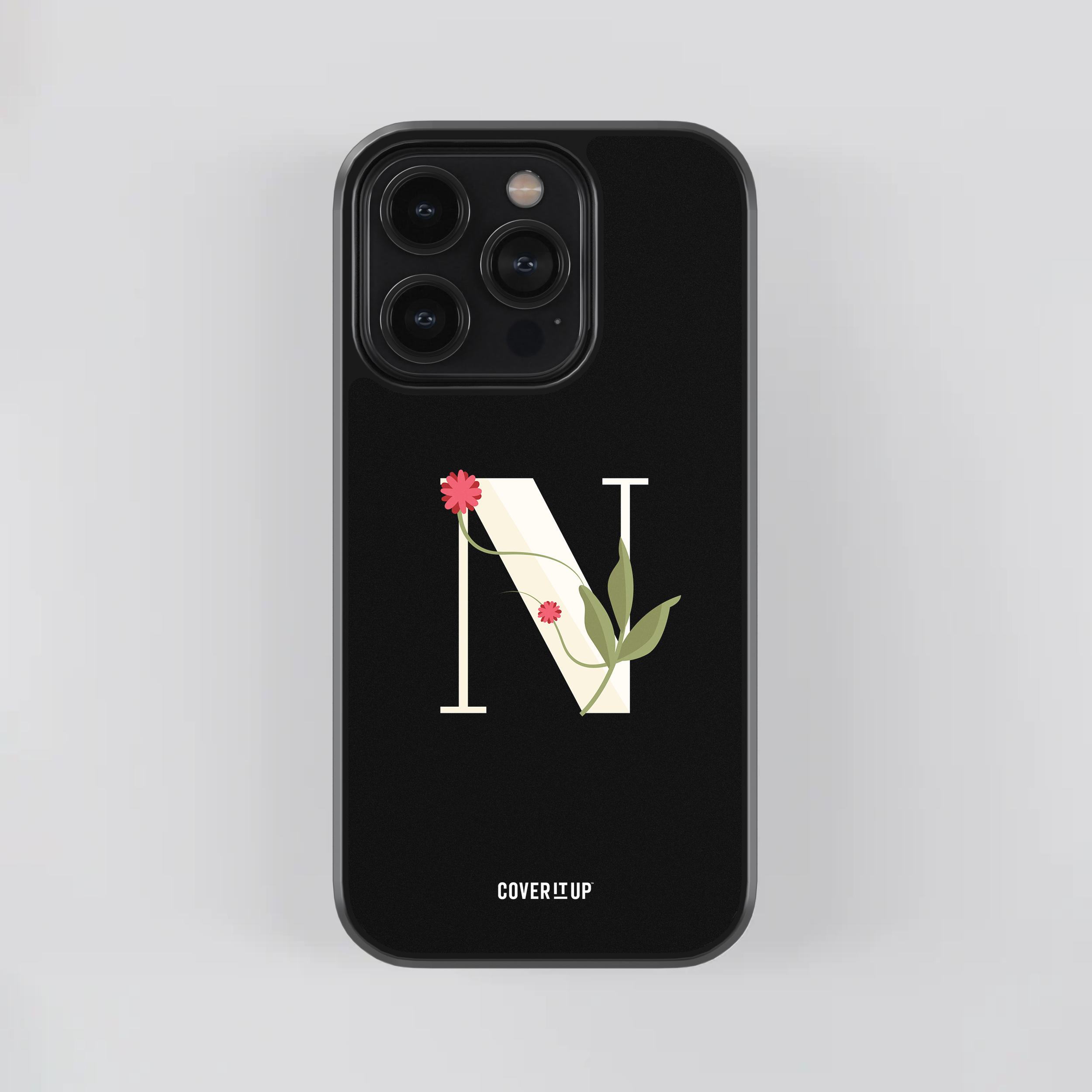 Limited Edition Floral Initial Glass Case