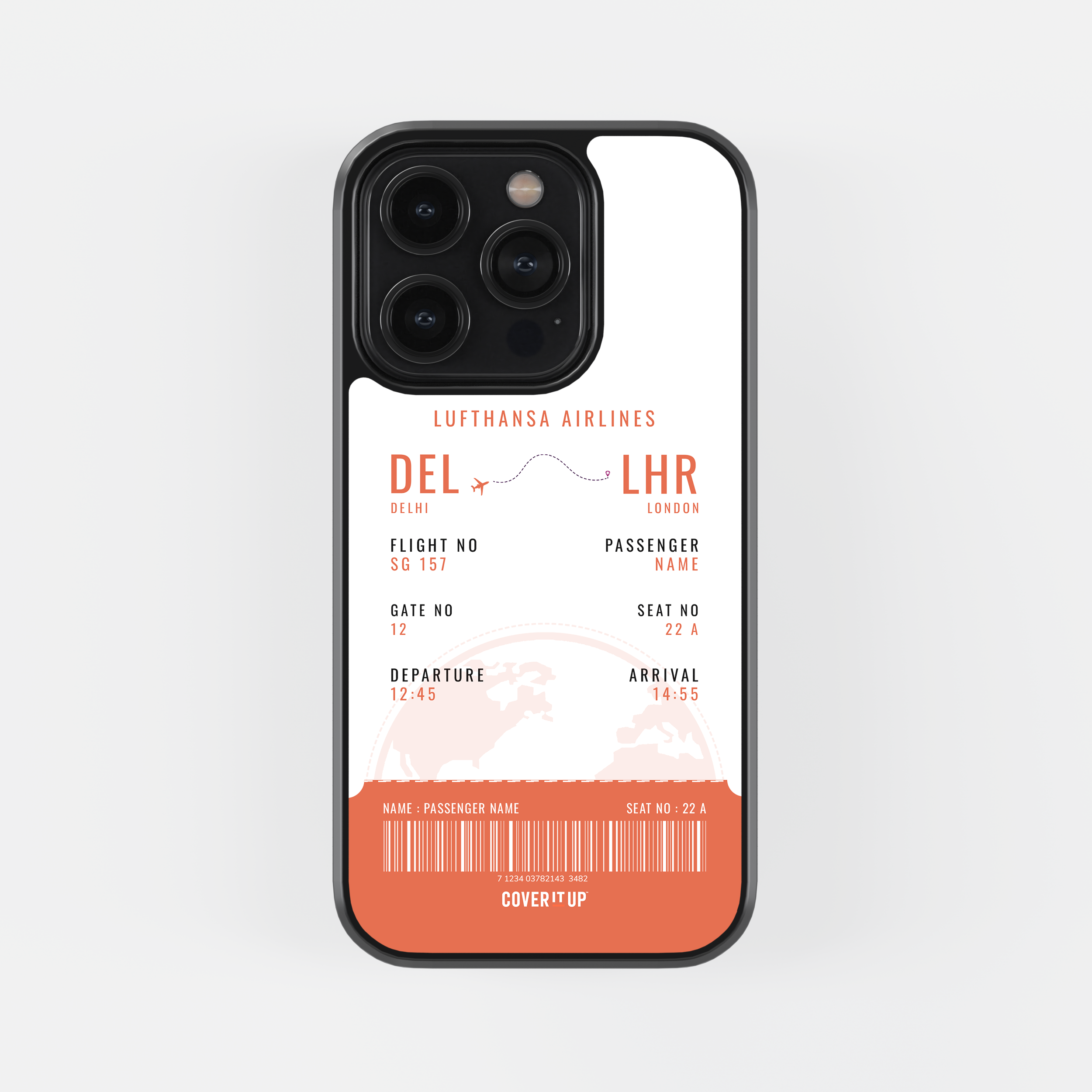 Customise Your Boarding Pass Ticket Glass Case