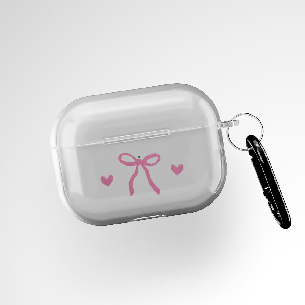 Hearts and Bow Clear Airpods Pro Case Covers