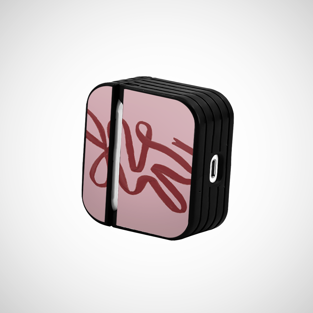 Pink and Red Ribbon Glass Airpods 3rd Gen Case Covers