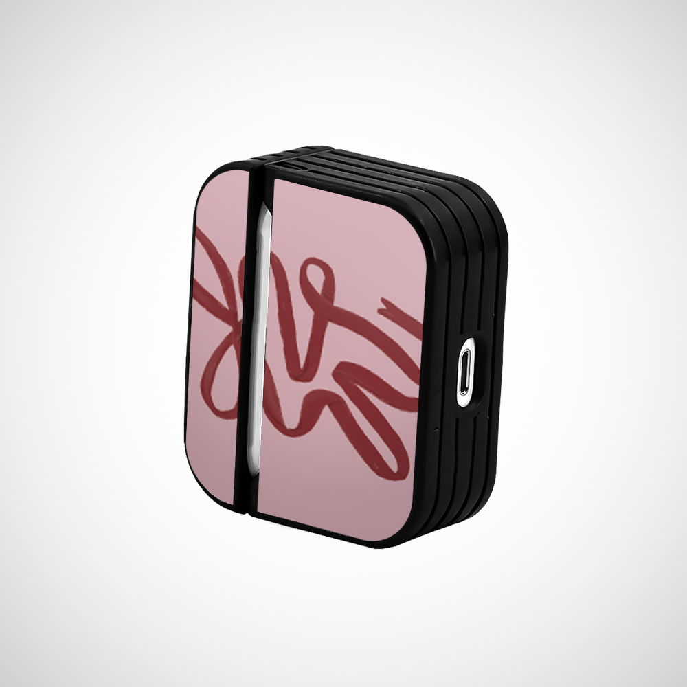 Pink and Red Glass Airpods Pro 2 Case Covers