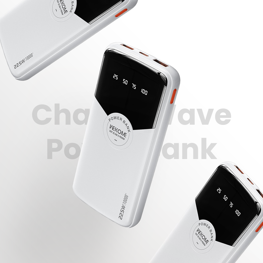 Wekome® Charge Wave 22.5W Super Fast Charging High Capacity Battery Power Bank - 10000 mAh