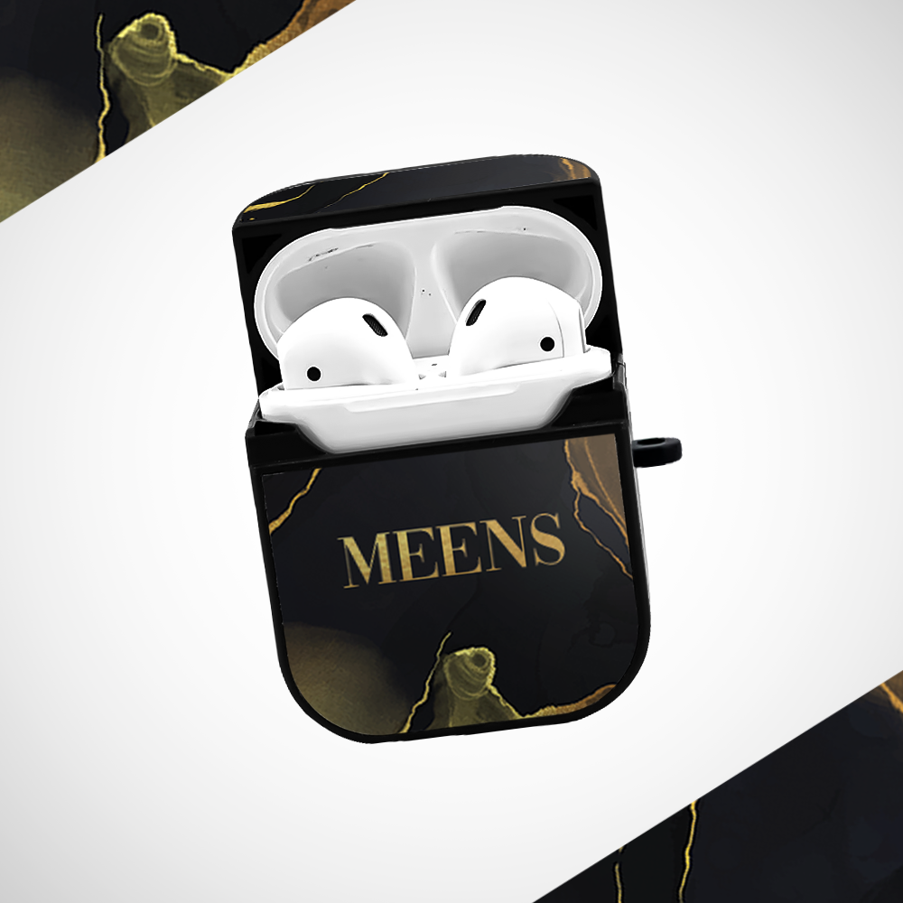 Custom golden ink Glass Airpods 1st Gen Case Covers