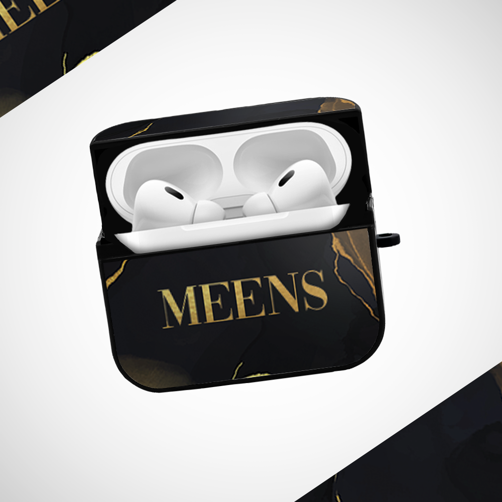 Custom golden ink Glass Airpods Pro Case Covers