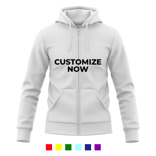 Customise Pure Cotton Hoodie with Zip