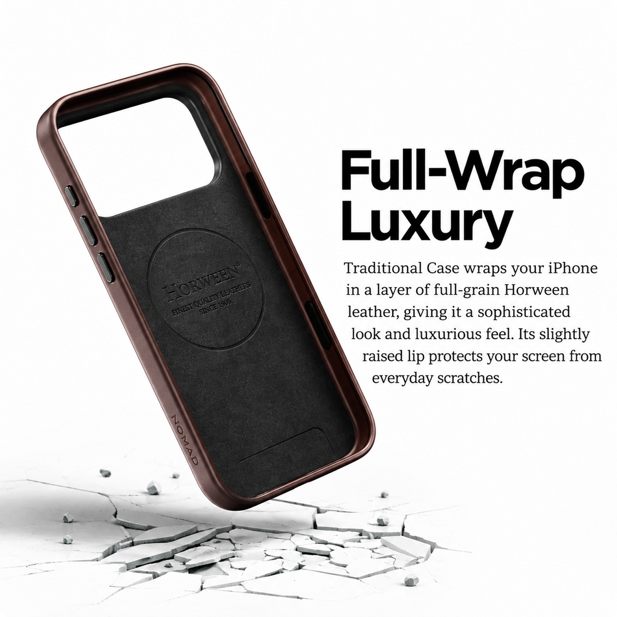 NOMAD Traditional Horween Leather Case for iPhone 18 Pro