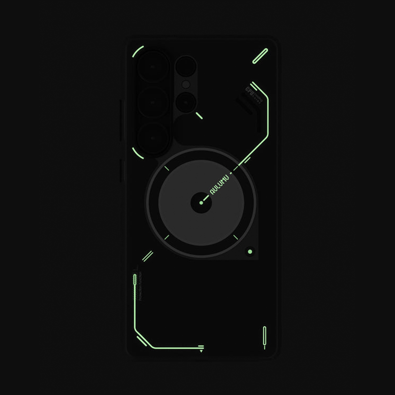 Aulumu S25 Frosted Case for Samsung Galaxy S25 Ultra | Subtle Glow-in-the -Dark | Translucent Gray & White | Magnetic