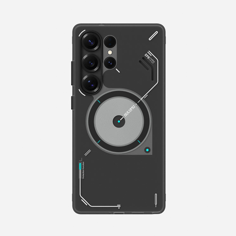 Aulumu S25 Frosted Case for Samsung Galaxy S25 Ultra | Subtle Glow-in-the -Dark | Translucent Gray & White | Magnetic