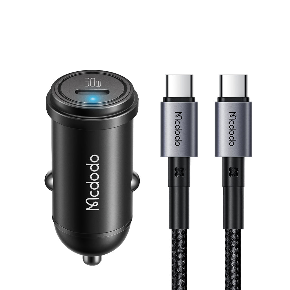 Mcdodo 30W 1C PD Fast Car Charger+ USB-C to USB-C Cable 1.2m