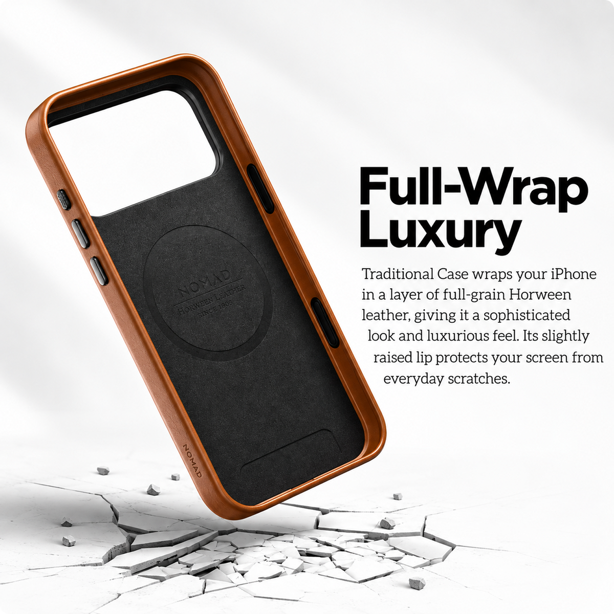NOMAD Traditional Horween Leather Case for iPhone 18 Pro