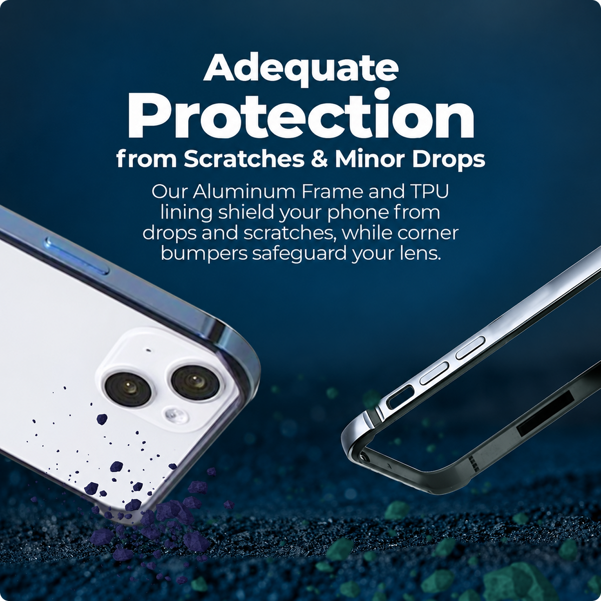 RAEGR Case | Anodized Aluminum Bumper | Magnetic Compatible | Edge Armor Protective Minimal Case Designed for iPhone 15 (6.1-Inch) 2023