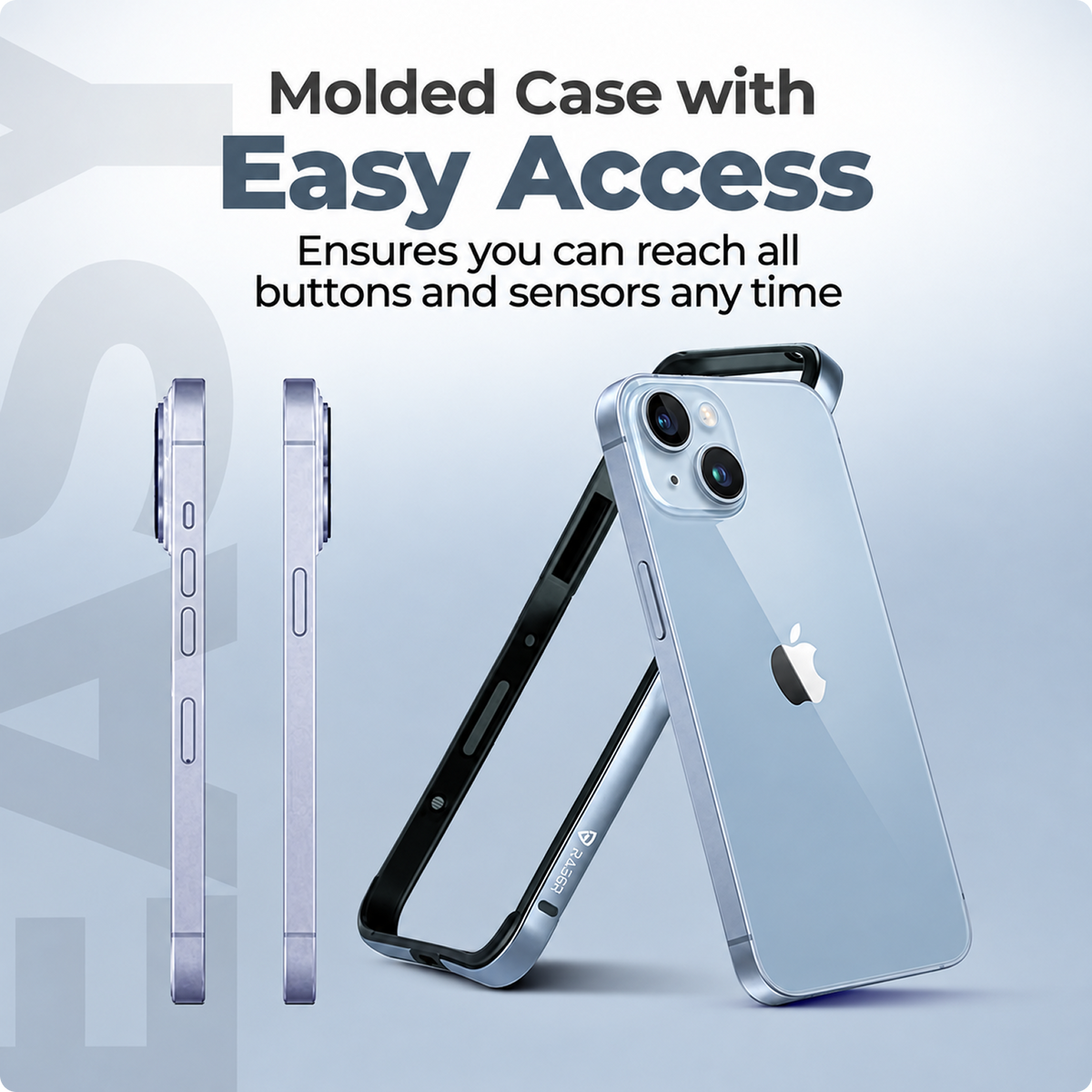 RAEGR Phone Case | Anodized Aluminum Bumper | Magnetic Compatible | Edge Armor Protective Minimal Case Compatible with iPhone 14 Plus / 13 Pro Max (6.7-Inch) 2022