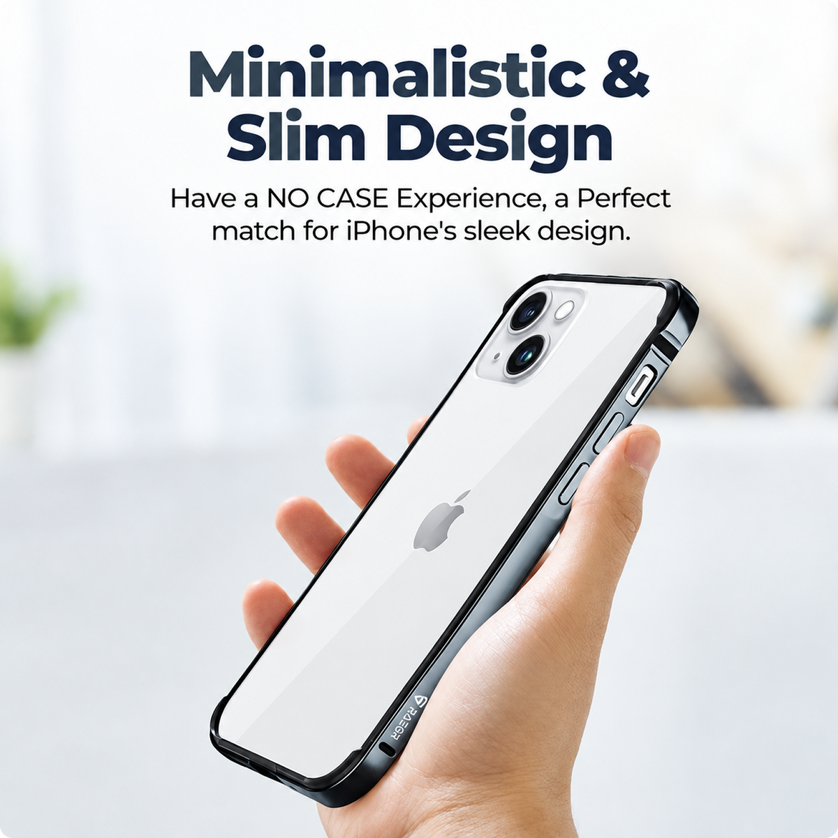 RAEGR Phone Case | Anodized Aluminum Bumper | Magnetic Compatible | Edge Armor Protective Minimal Case Compatible with iPhone 14 Plus / 13 Pro Max (6.7-Inch) 2022