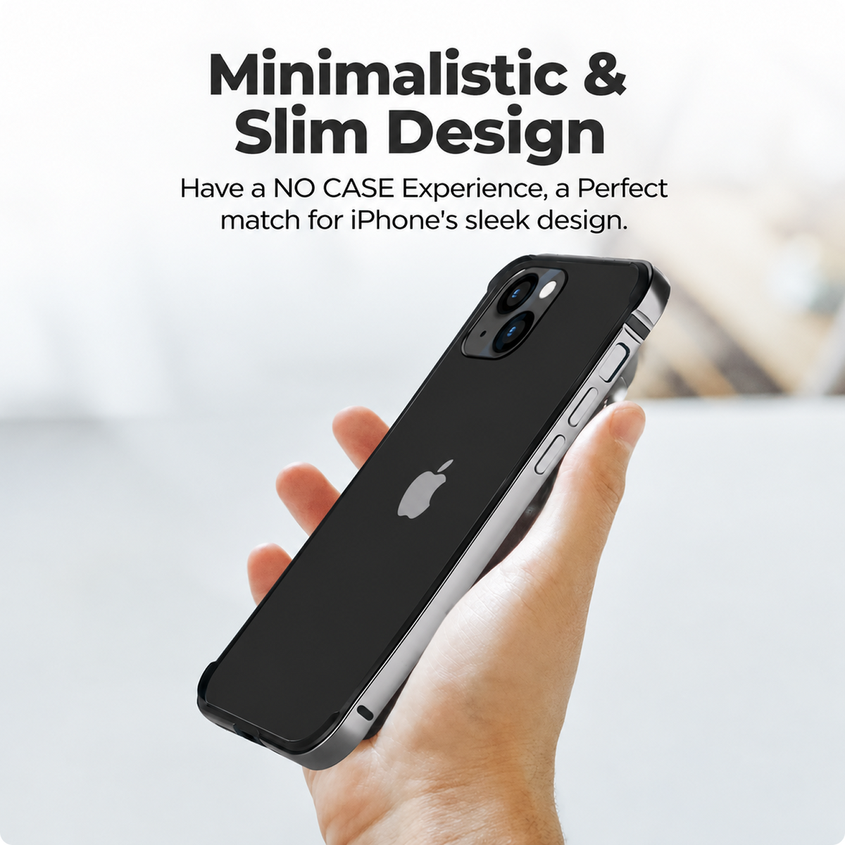 RAEGR Phone Case | Anodized Aluminum Bumper | Magnetic Compatible | Edge Armor Protective Minimal Case Compatible with iPhone 14 Plus / 13 Pro Max (6.7-Inch) 2022