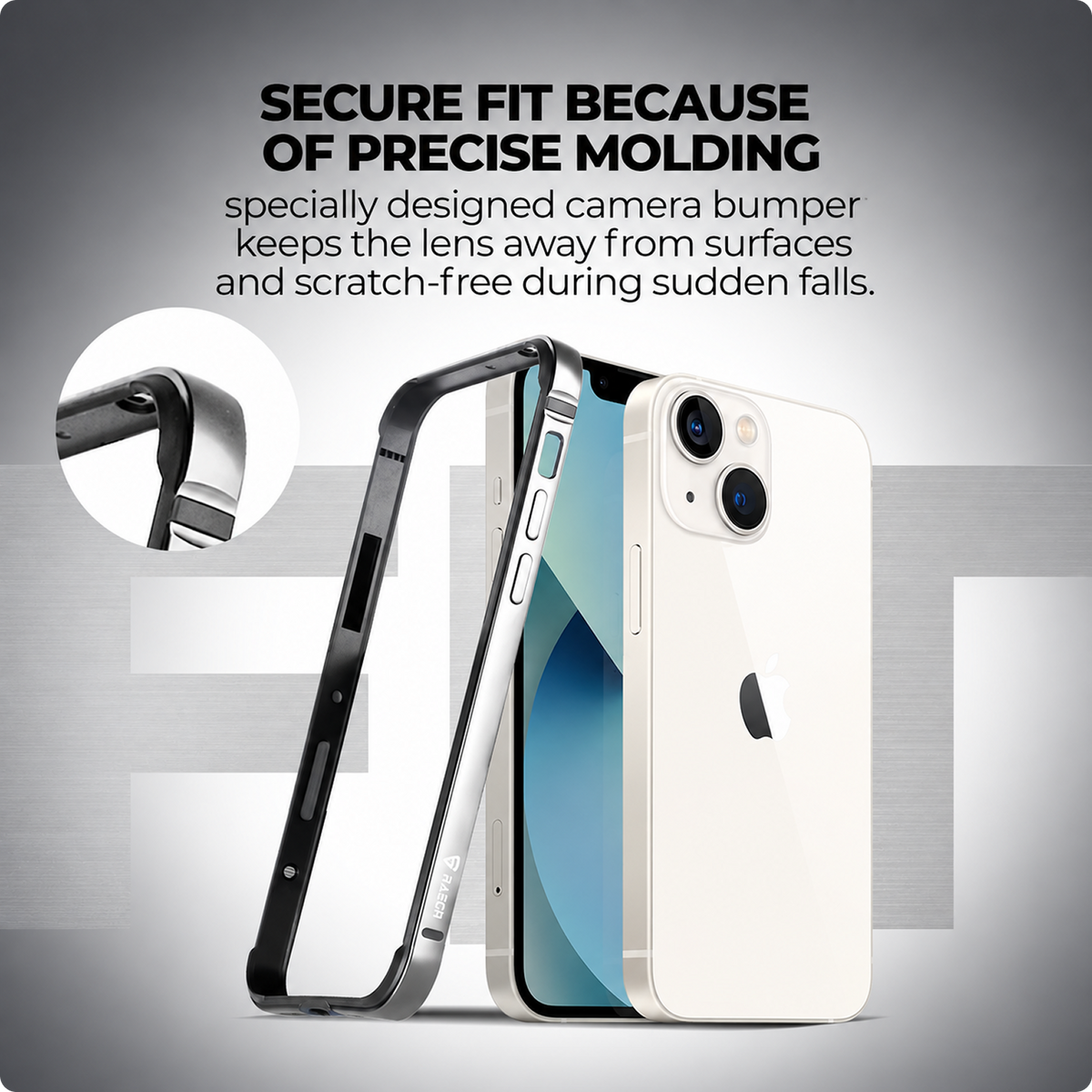 RAEGR Phone Case | Anodized Aluminum Bumper | Magnetic Compatible | Edge Armor Protective Minimal Case Compatible with iPhone 14 Plus / 13 Pro Max (6.7-Inch) 2022