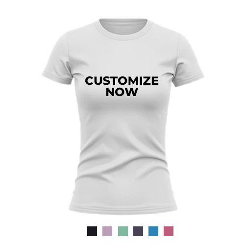 Customise Womens Pure Cotton Round Neck T-shirt