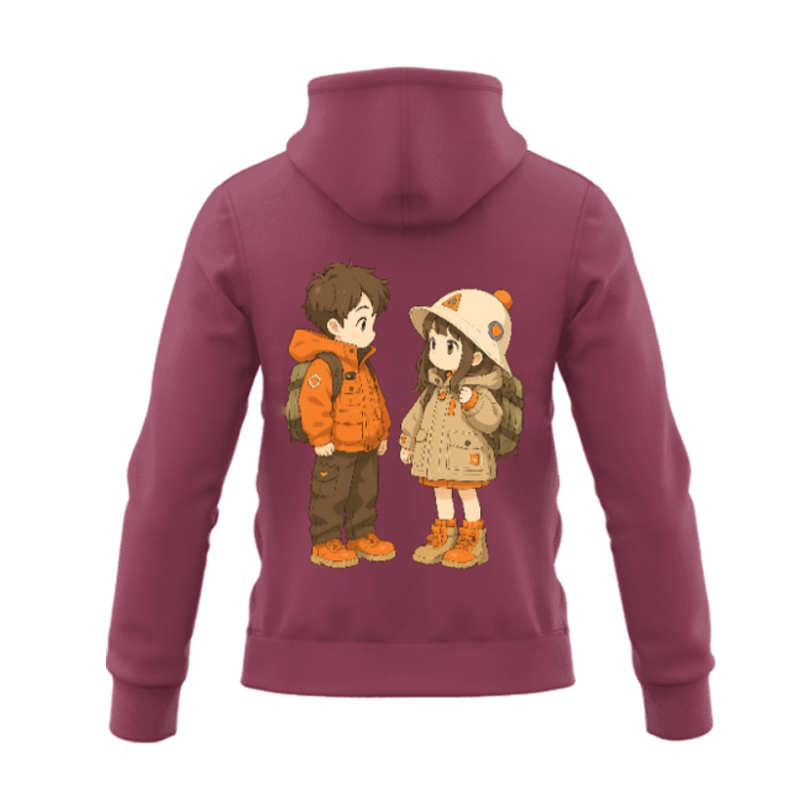 Cute Boy and Girl Zipper Hoodie