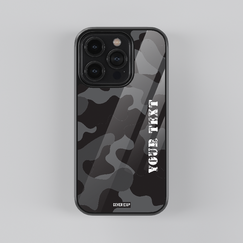 Customise Midnight Camo Glass Case