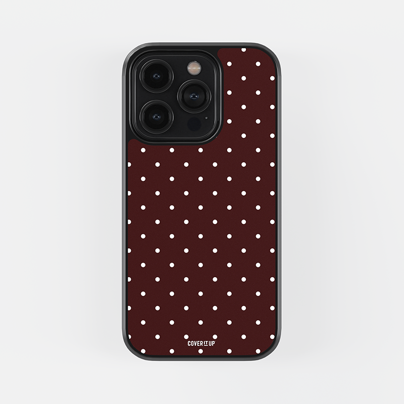 Cocoa Small Polka Glass Case