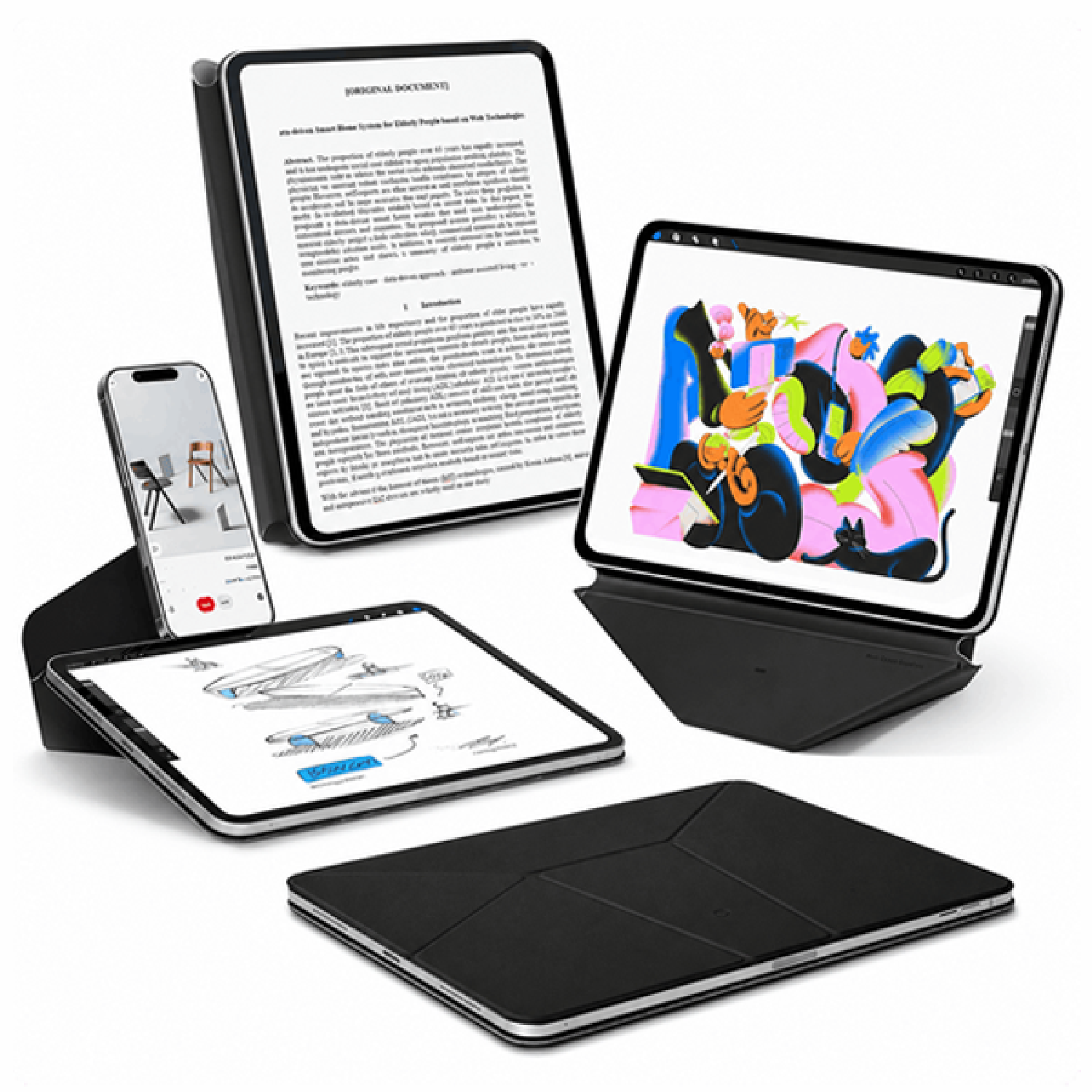 Moft Dynamic Folio for iPad - Premium Stand Case with Magnetic