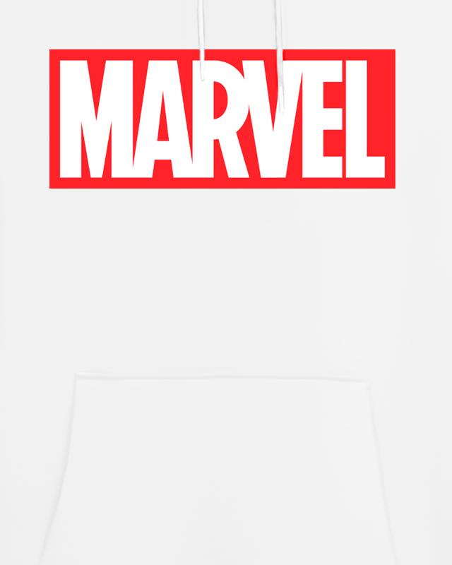 Cover It Up Hoodie Official Marvel Logo White Hoodie