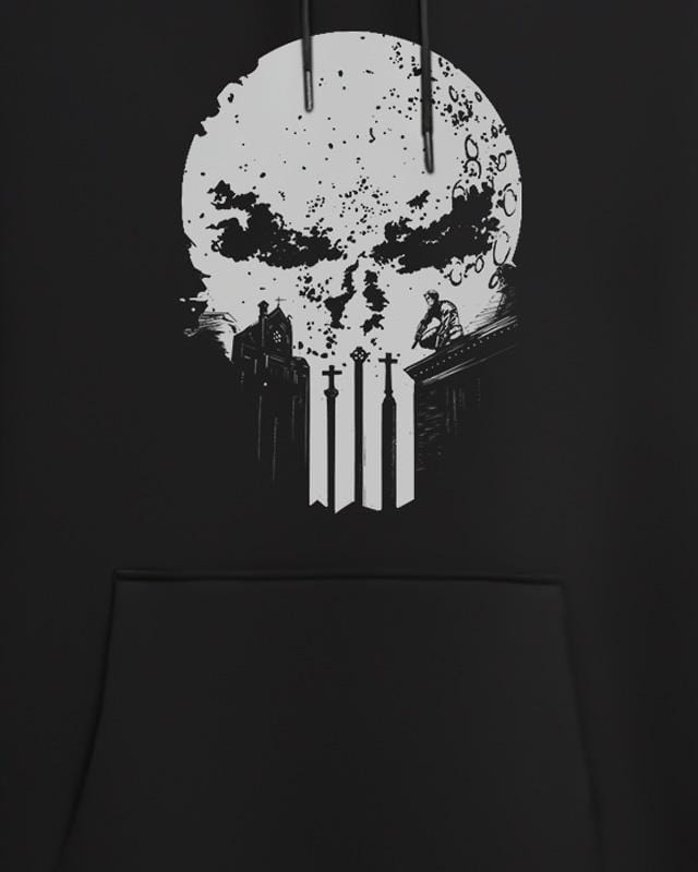 Cover It Up Hoodie Official Punisher Skull Logo Glow In Dark Hoodie
