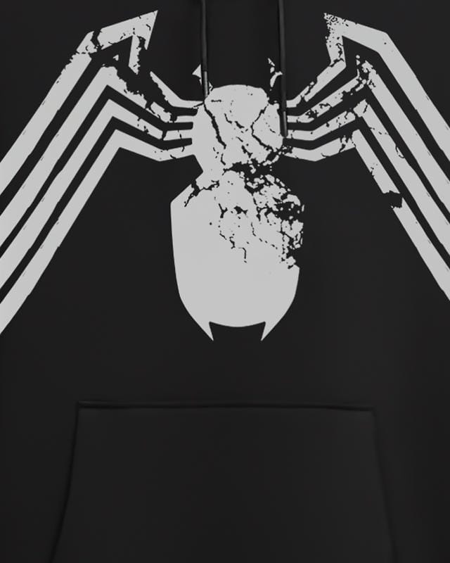 Cover It Up Hoodie Official Venom Logo Symbiote Glow In Dark Hoodie