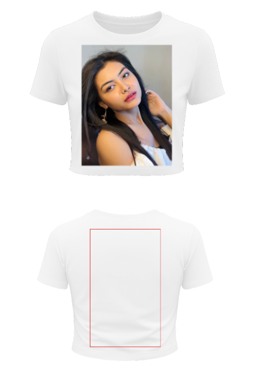 Customise Women’s pure cotton crop top half Sleeve (Customized)