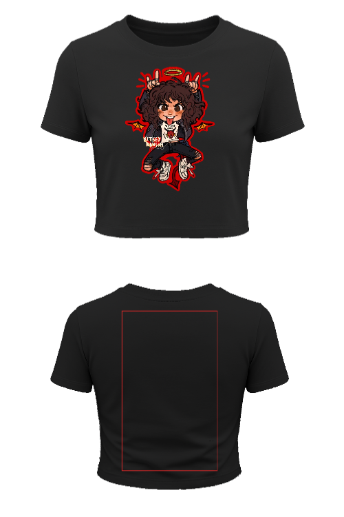 Customise Women’s pure cotton crop top half Sleeve (Customized)