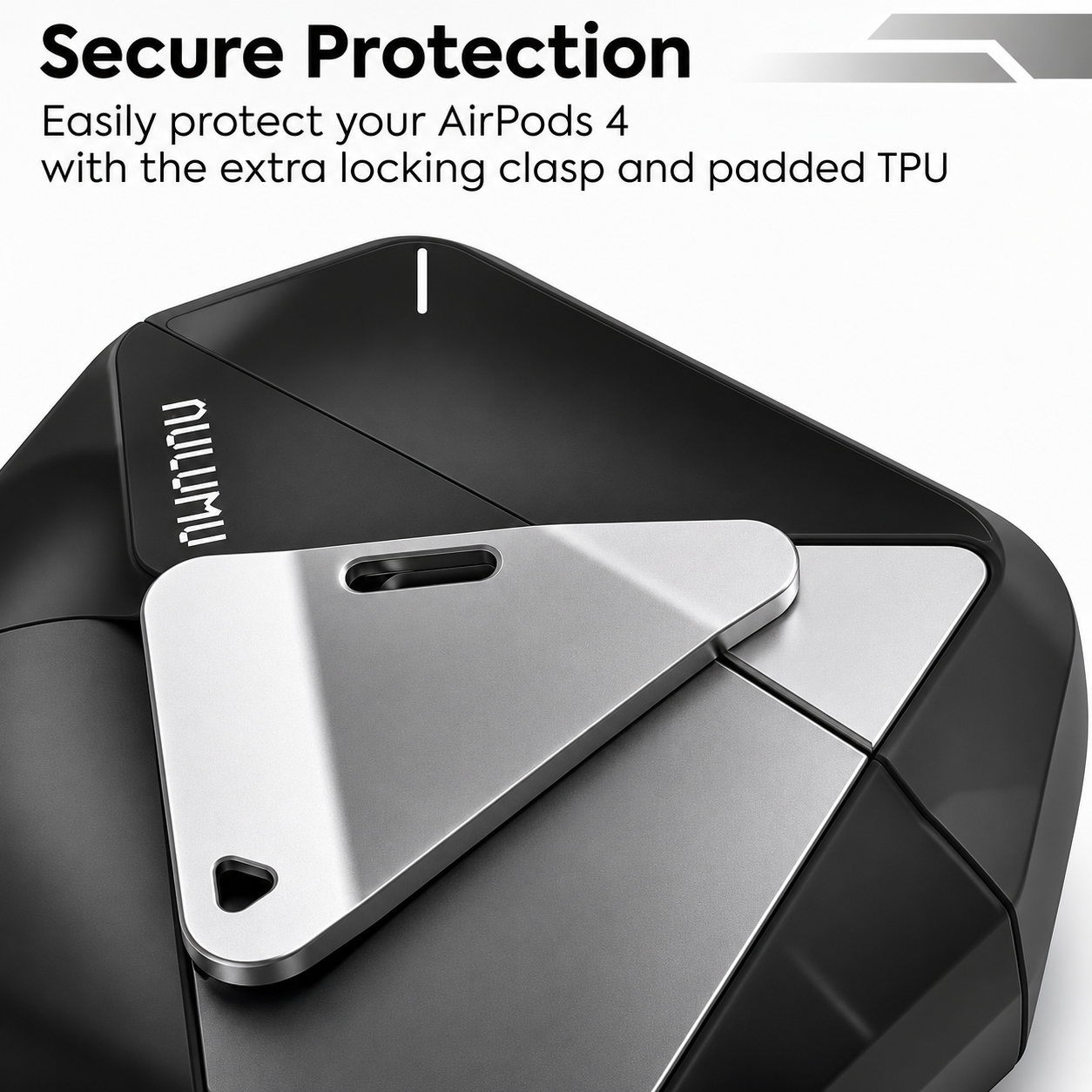 Aulumu A29 Geometric Case for AirPods 4 | Lock & Lanyard