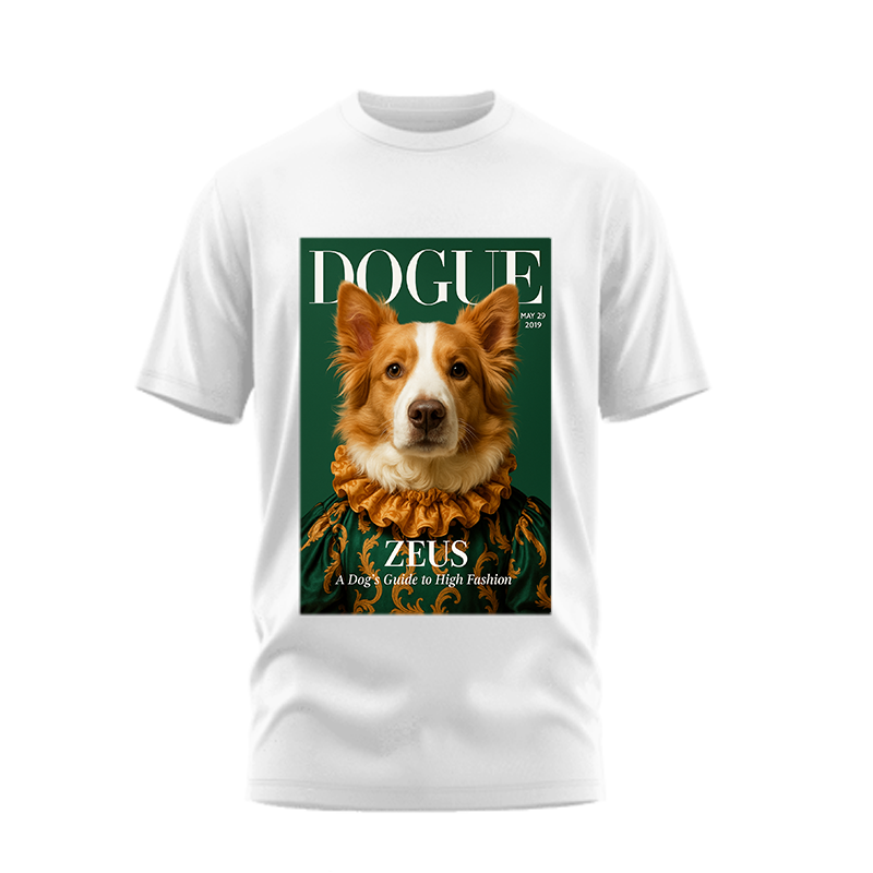 Custom Pet Portrait T-Shirt (100% Cotton)