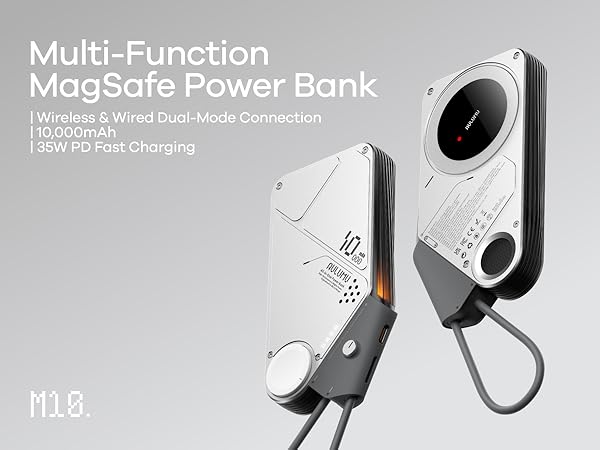 Aulumu M10 10000mAh Multi-Charging Dual-Mag Power Bank