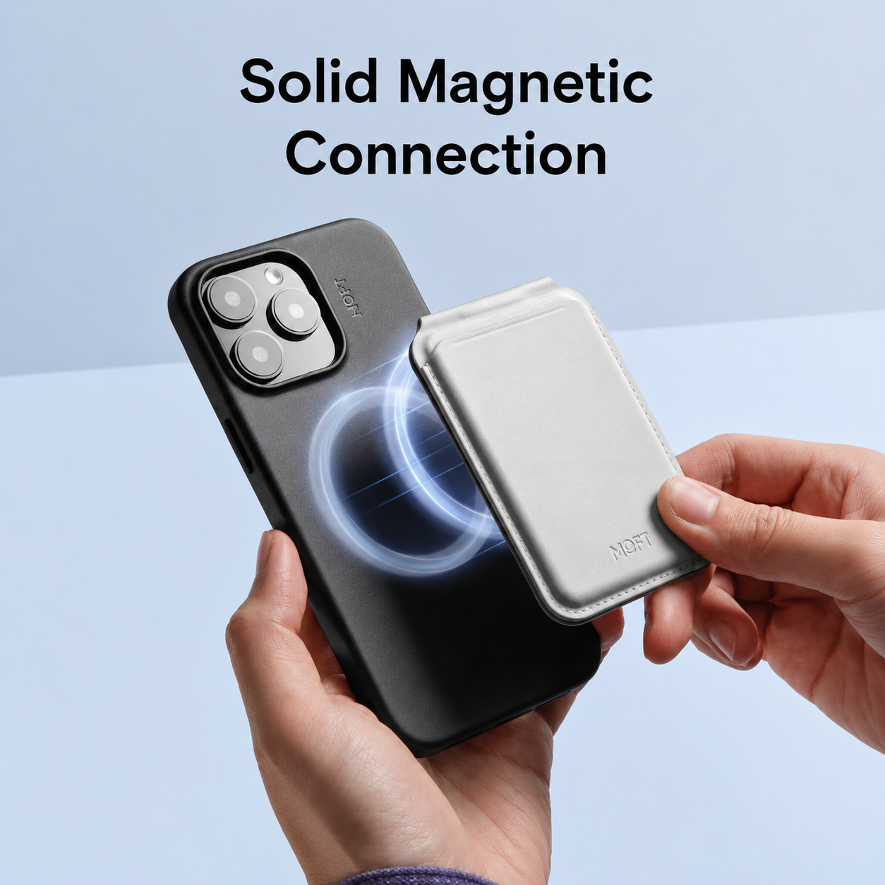 MOFT Flash Wallet & Stand - Compatible Models: iPhone 12/13/14/15/16/17 series (Plus/Pro/Pro Max) and MagSafe-compatible cases. Works with non-MagSafe phones using the included metal ring.