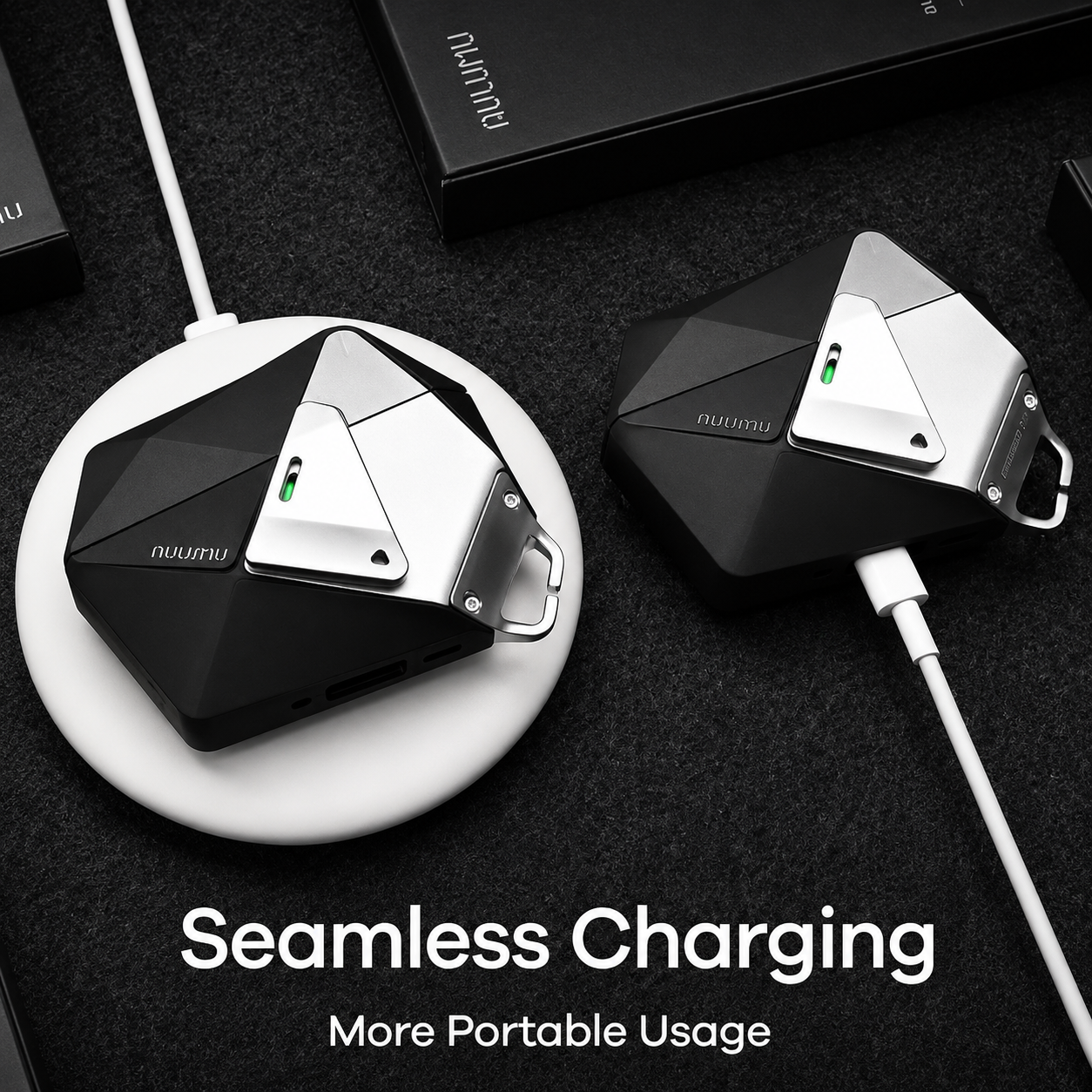 Aulumu A39 Geometric Case for AirPods Pro 3 | Lock & Lanyard