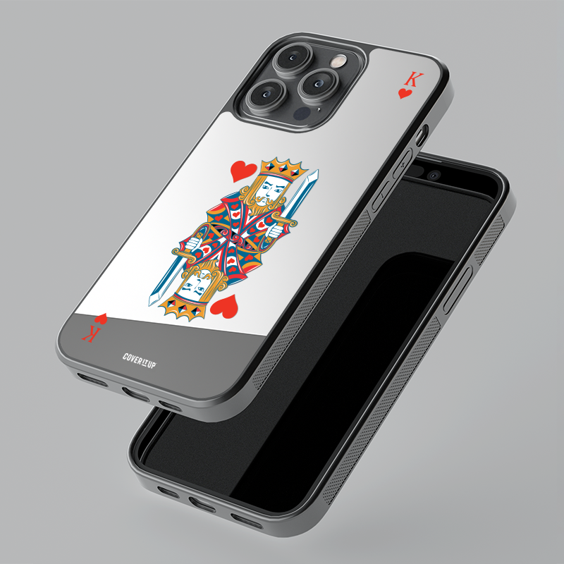 King And Queen Of Hearts Couple Mirror Phone Case