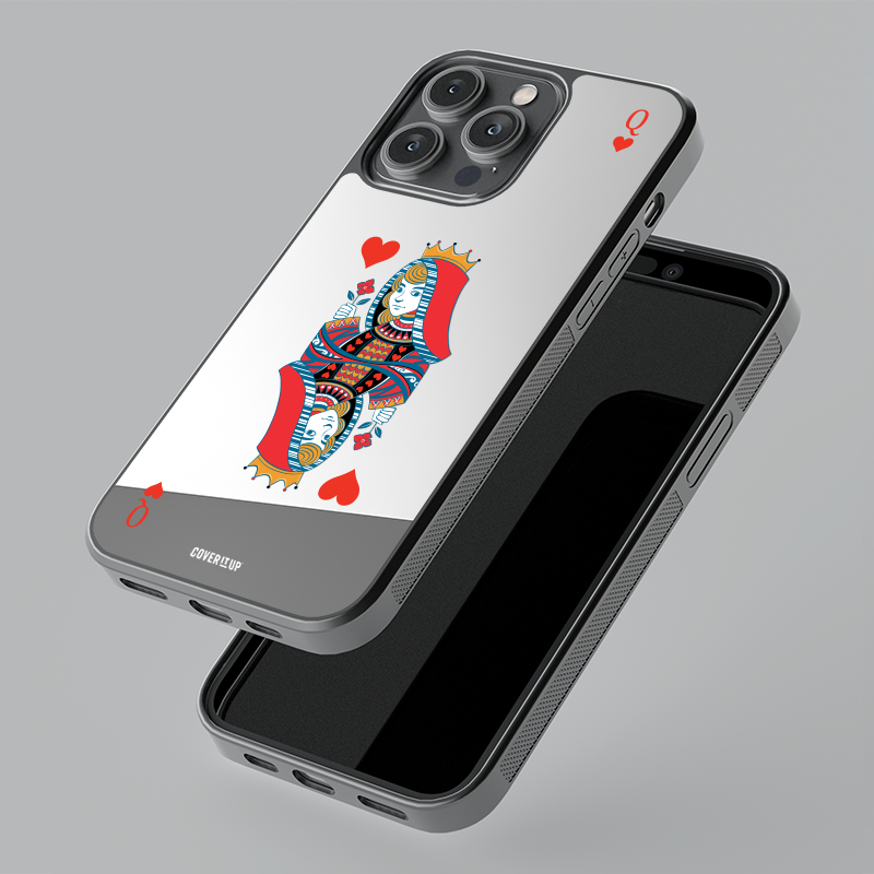 King And Queen Of Hearts Couple Mirror Phone Case