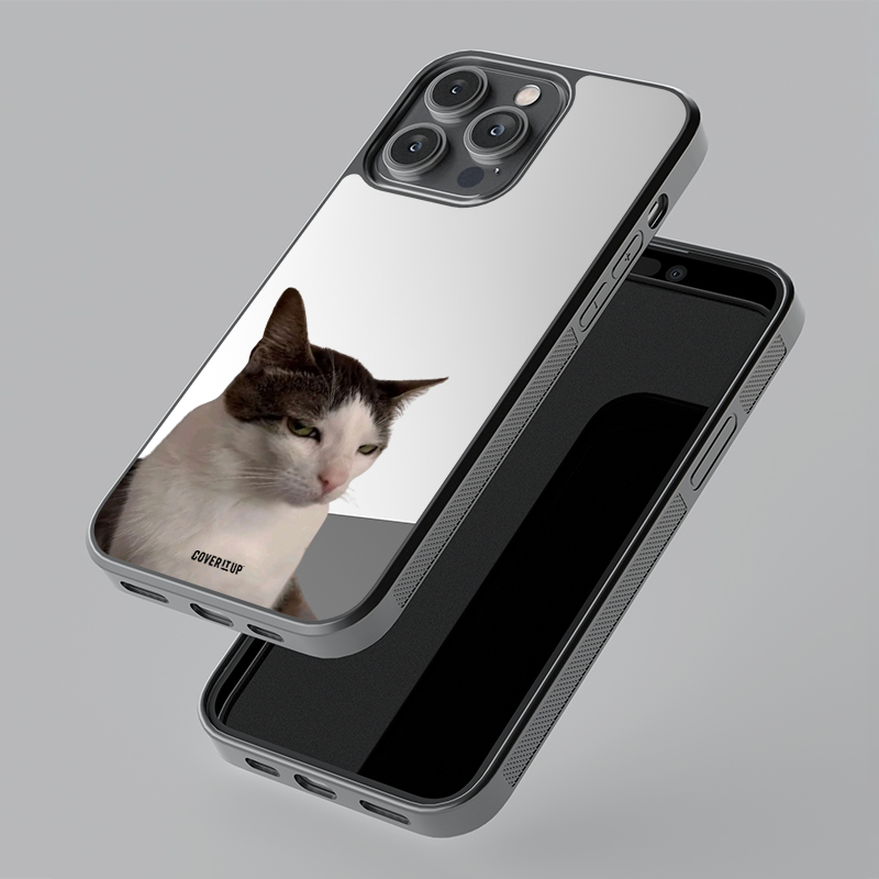 The Judgy Cat Mirror Phone Case