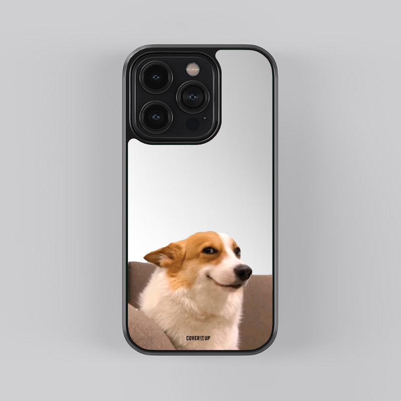 Sneaky Corgi Mirror Phone Case