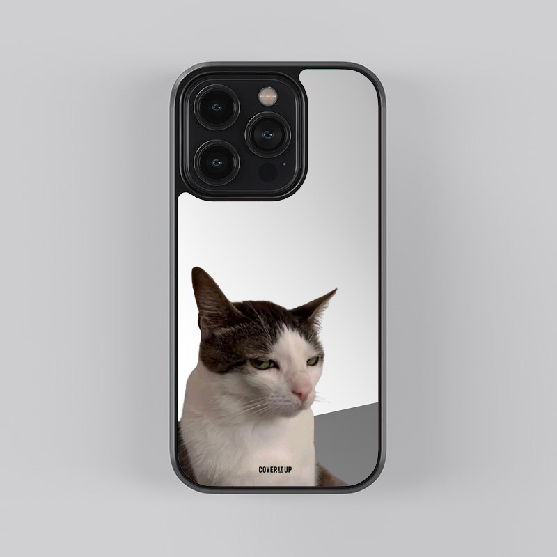 The Judgy Cat Mirror Phone Case