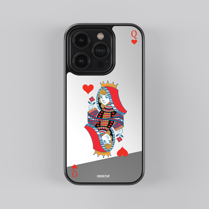 King And Queen Of Hearts Couple Mirror Phone Case