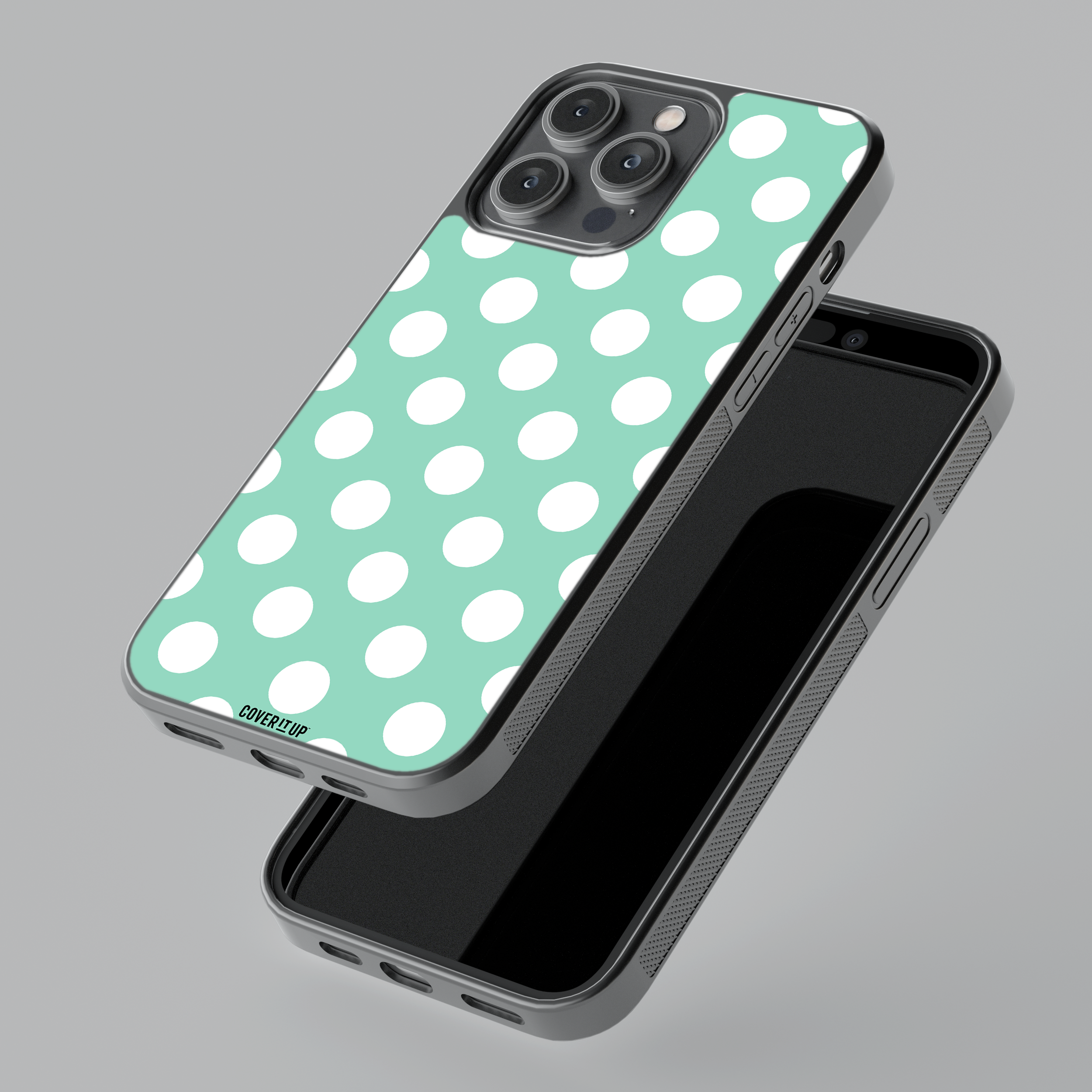 Sage Polka Glass Case