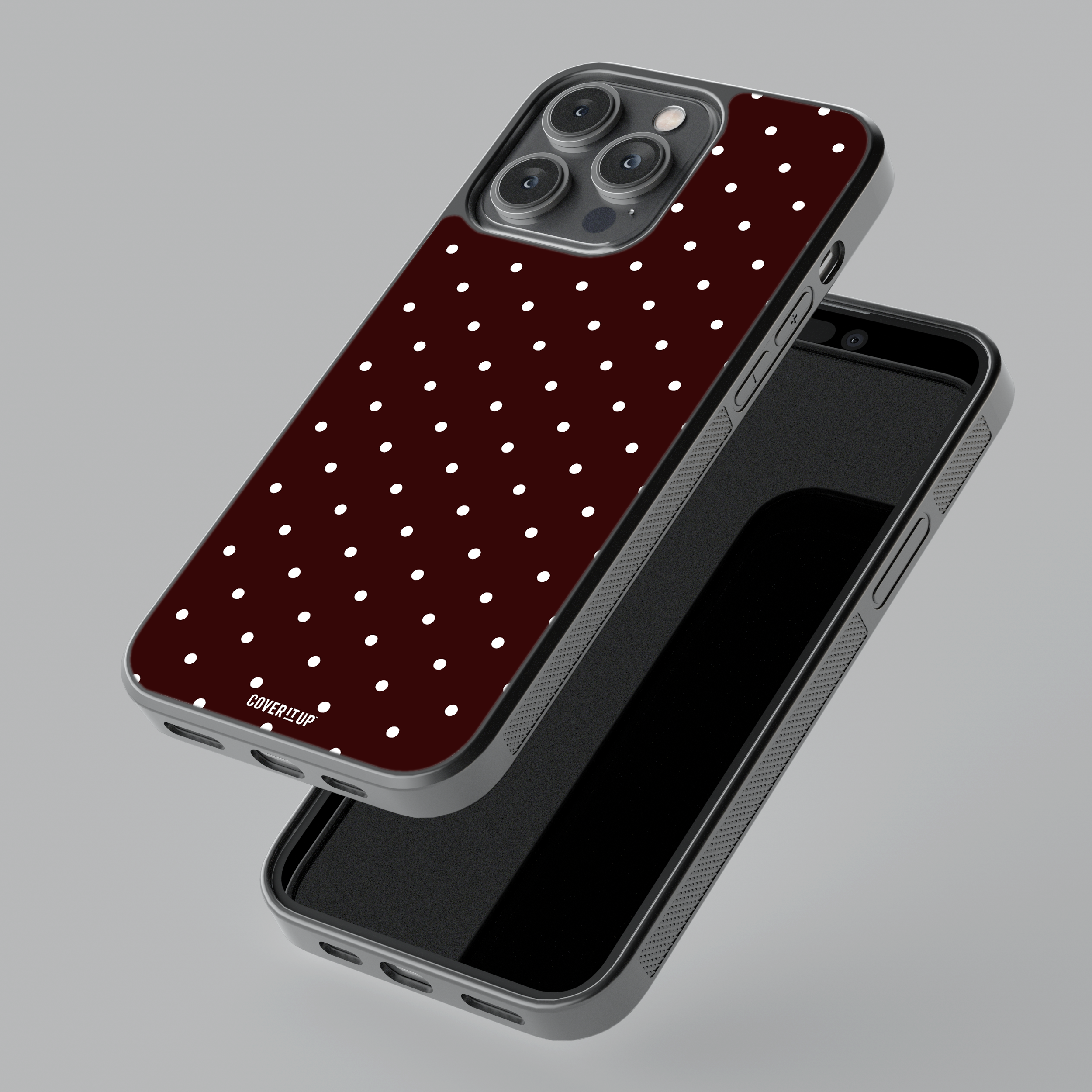Cocoa Small Polka Glass Case