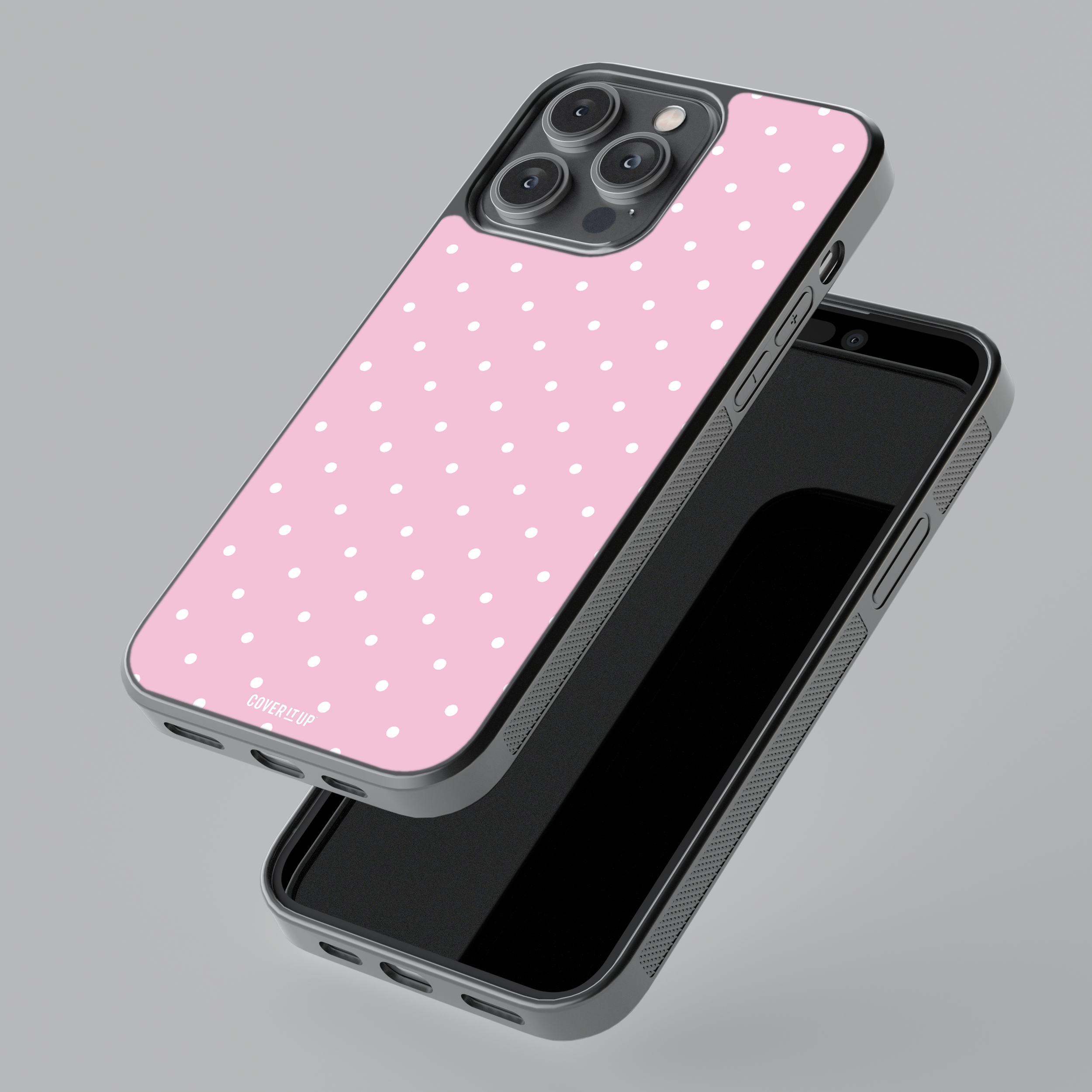 Pink Small Polka Glass Case