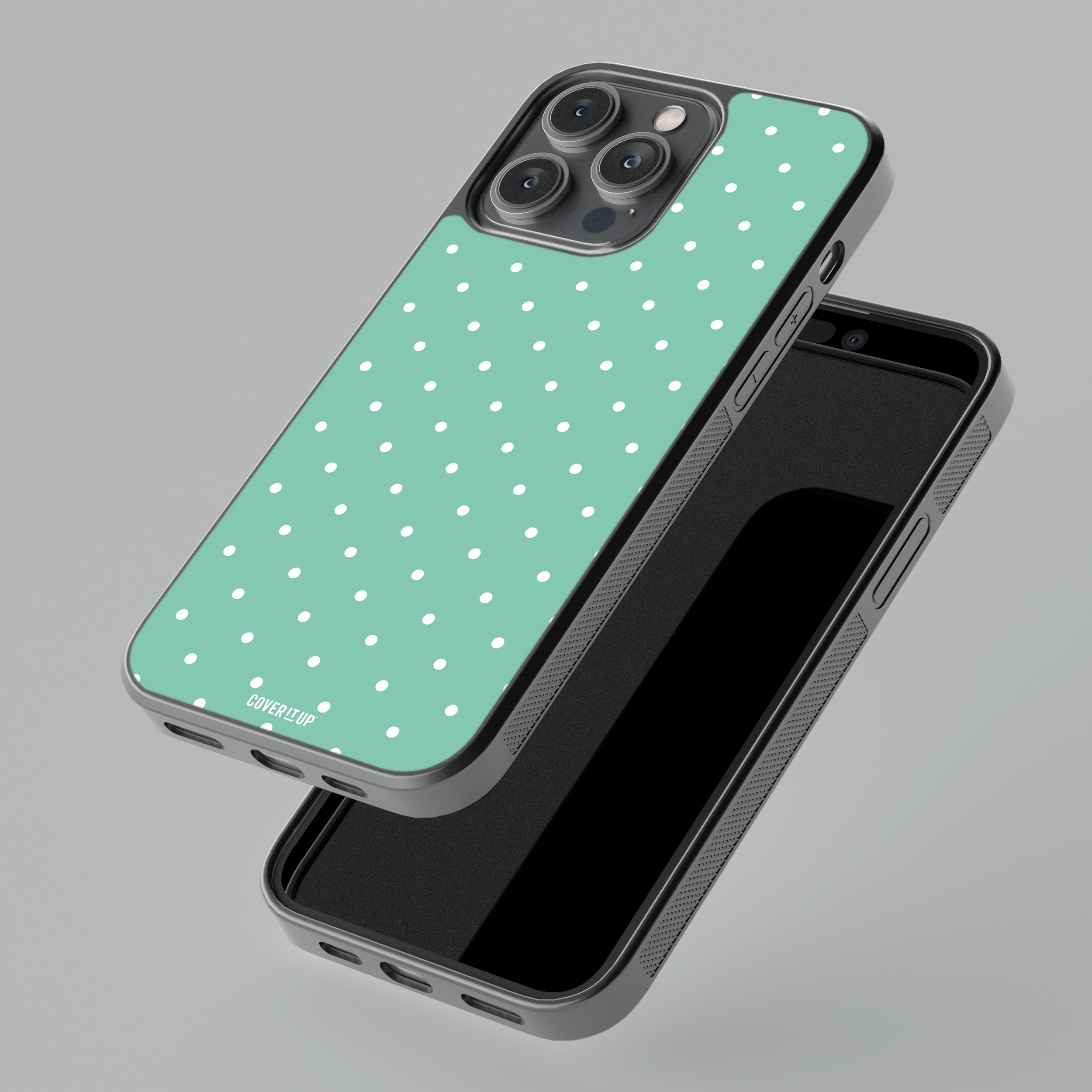 Sage Small Polka Glass Case