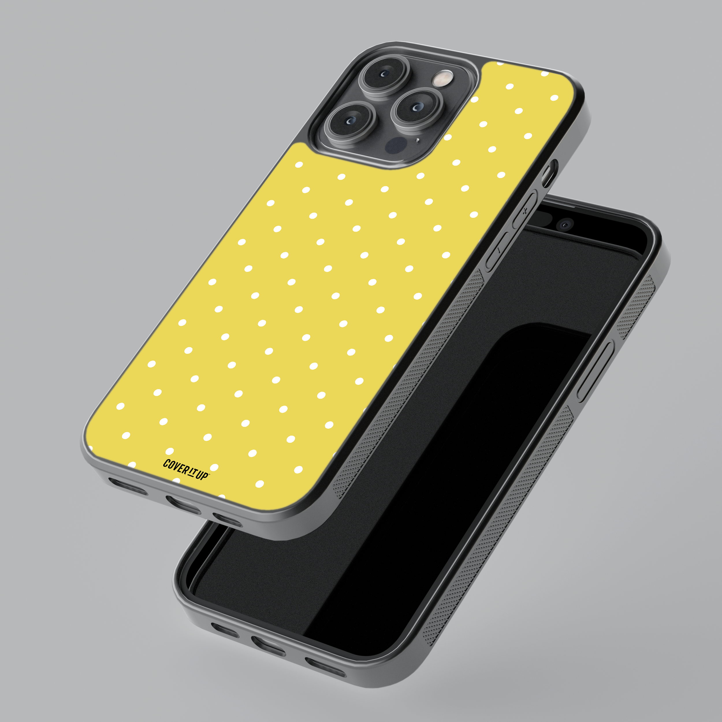 Sunny Yellow Small Polka Dots Glass Case